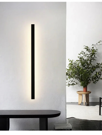 Modern Outdoor Waterproof LED Wall Lamp IP65 Linear Strip Lighting for Porch Garden Garage Staircase Bedroom Home Decoration