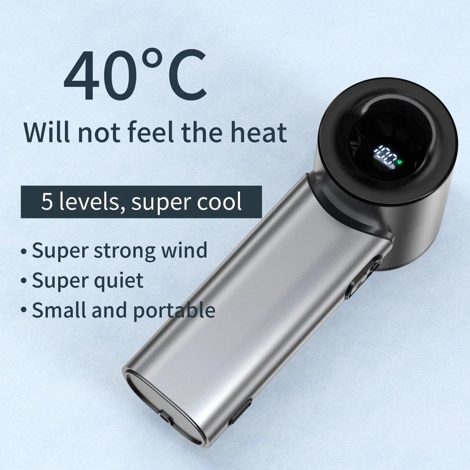 Mini Wind Cannon Handheld Fan USB Rechargeable Portable High Speed Fan for Outdoor Pocket Small Fan
