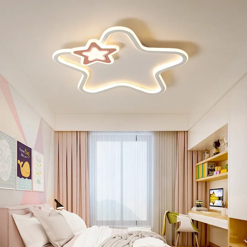 Modern Star LED Ceiling Lamp Cute Children bedroom ceiling lights Living Room Study Aisle Balcony Home Decor Lighting Fixture