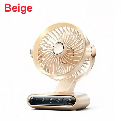 Air Circulation Fan Desktop Portable Rechargeable Fan AI Smart 100 Speed Stepless Quiet Brushless Motor Type-C Baby Sleep Wind