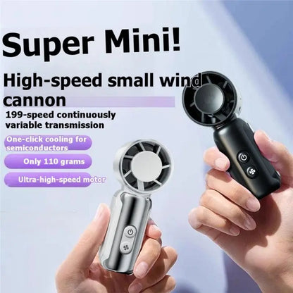 TFORU-Mini Handheld Fan Portable Handheld Small Fan USB Charging Portable Pocket Fan For Outdoor Travel Travel Accessories