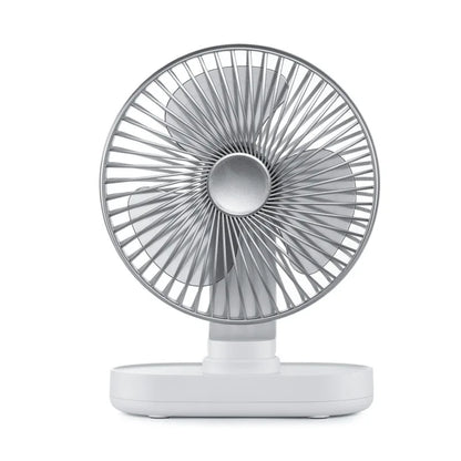 Wireless Desktop Fan 7 Inch Oscillating 4 Speeds Rechargeable USB Air Cooling Fan 90° Adjust Portable Home Office Camping Fan
