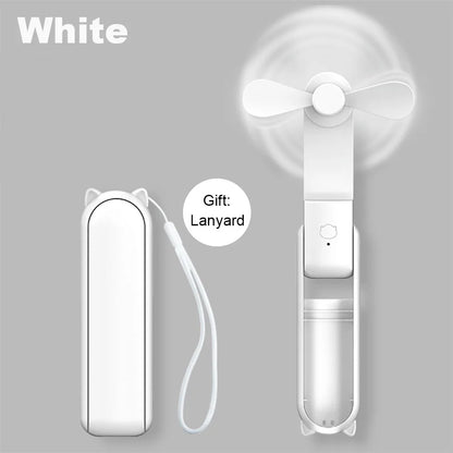 Mini Hand Fan Portable Pocket Fan USB Rechargerable Handheld Fan  Outdoor Small Personal Hand Fan For Travel Mini Desk Fan
