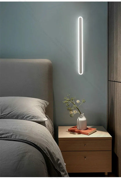 Modern Outdoor Long Strip LED Wall Lamp Waterproof IP65 Stair Wall Fitting Villa Living Room Corridor Lamp Courtyard Garden Lamp