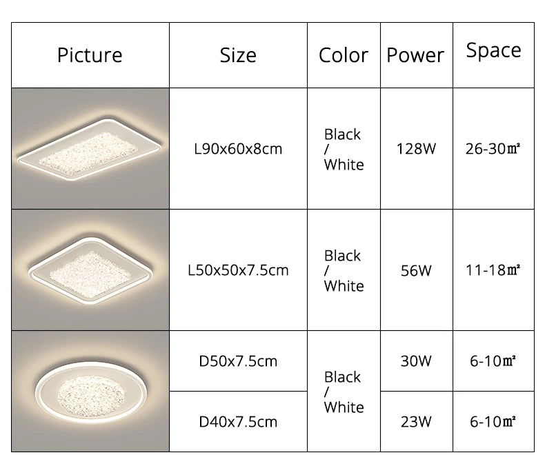 Modern Luxury Square LED Embedded Ceiling Light Round Crystal Inlaid Dimmable Bedroom Study Home Indoor Lighting Decoration Lamp