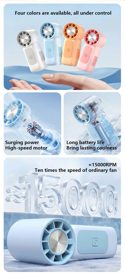Lenovo High-Speed Strong Wind Handheld Mini Air Cannon Fan USB Rechargeable Portable Cooling Small Fan For Outdoor