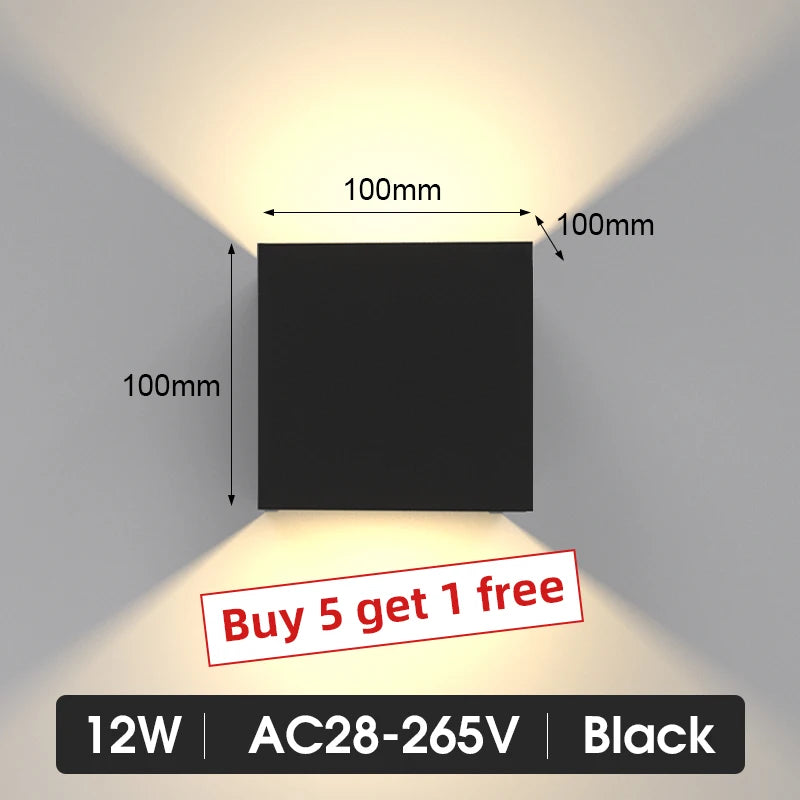 LED Wall Lamp Outdoor Waterproof IP65 Garden Lighting A85-265V Interior Wall Light Indoor For Bedroom Stairs Fixture Wall Lamps