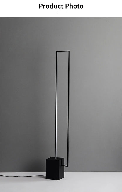 Nordic Simple Living Room Floor Lamp Modern Led Vertical Square Floor Light Bedroom Dimmable Indoor Lighting 2024 Led Luminairas