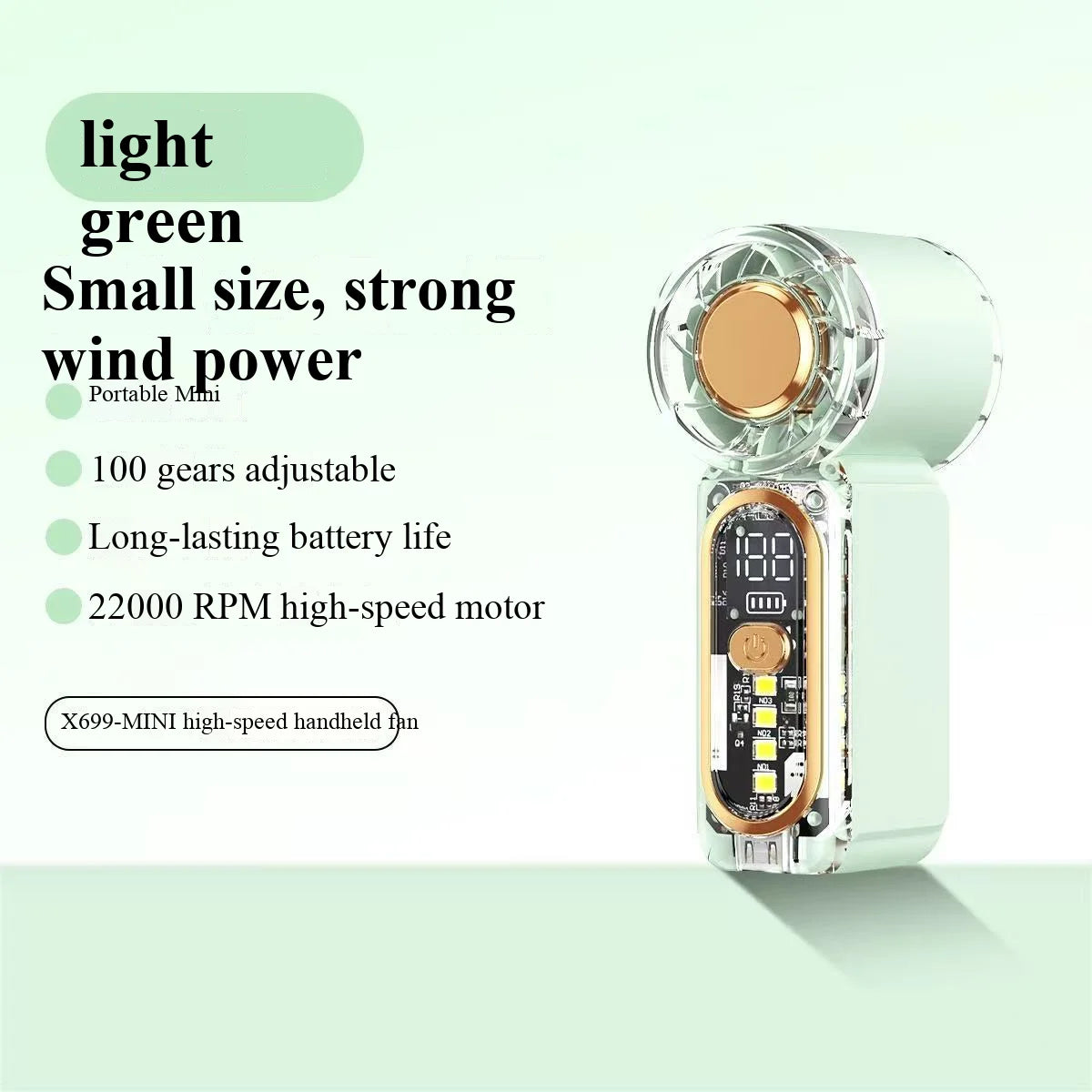 USB-charged high-speed mini handheld fan, portable for outdoor travel