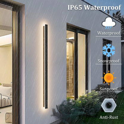 Waterproof Wall Lamp LED Outdoor Garden Wall Lamps Stair Garden Lamp Living Room Bedroom Ip65 Black Wall Lights