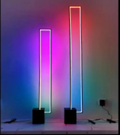 Nordic Simple Living Room Floor Lamp Modern Led Vertical Square Floor Light Bedroom Dimmable Indoor Lighting 2024 Led Luminairas