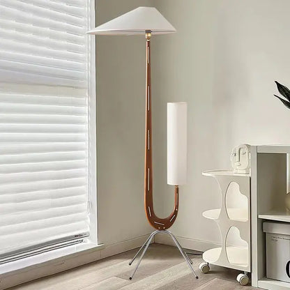 Nordic ARC Floor Lamp Retro Wooden Standing Lamp For Homestay Living Room Sofa Side Study Bedroom Bedside Reading Stand Lighting