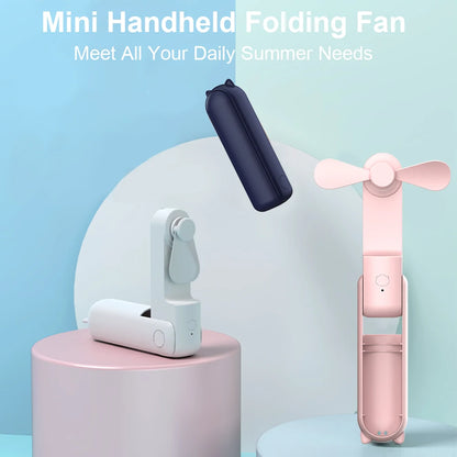 Mini Hand Fan Portable Pocket Fan USB Rechargerable Handheld Fan  Outdoor Small Personal Hand Fan For Travel Mini Desk Fan