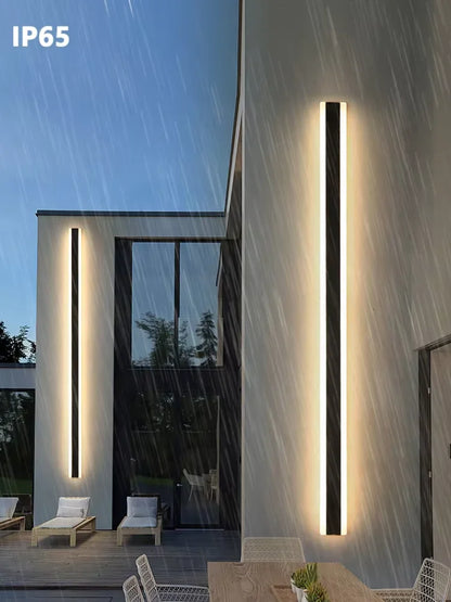 Outdoor Wall Lamps Waterproof Line Minimalist wall Lights Long Strip IP65 Garden park Decoration Villa Background Wall Lights