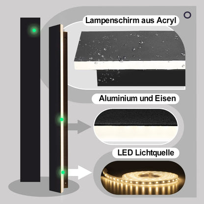 Waterproof Wall Lamp LED Outdoor Garden Wall Lamps Stair Garden Lamp Living Room Bedroom Ip65 Black Wall Lights