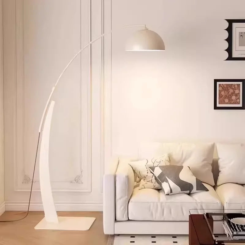 Nordic ARC Floor Lamp Retro Wooden Standing Lamp For Homestay Living Room Sofa Side Study Bedroom Bedside Reading Stand Lighting