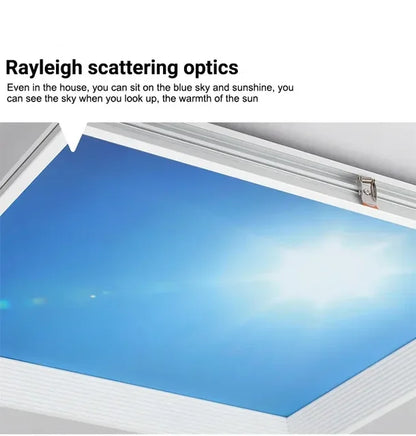 Blue Ceiling Light Minimalist Sky LED Lights Square Panel Light for Bedroom Indoor Kids Room Lamp Semi Flush Mount Ceiling Light