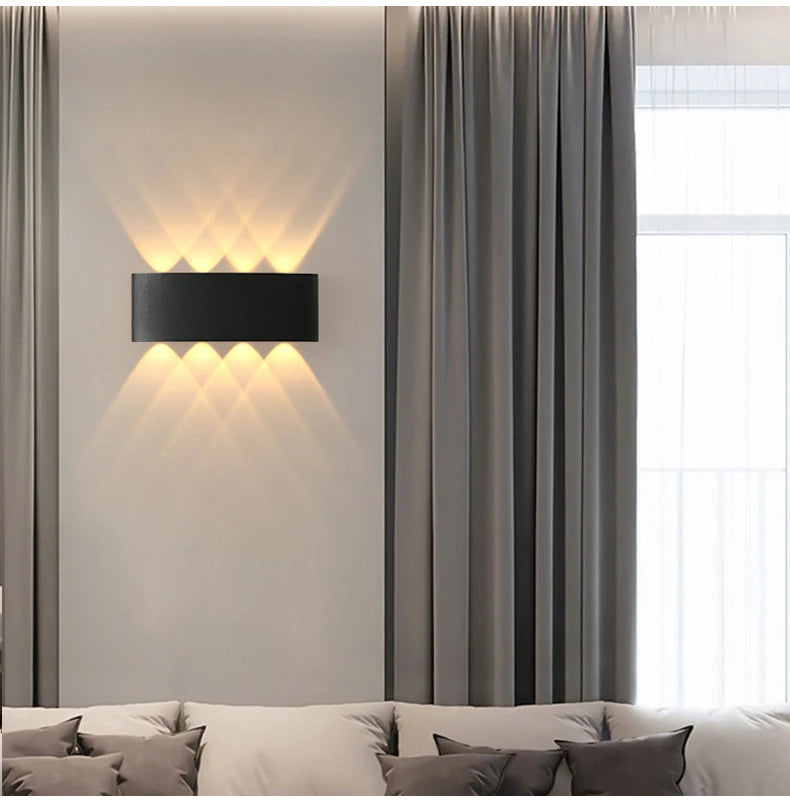 LED Wall Lamp Outdoor Waterproof IP65 Garden Lighting A85-265V Interior Wall Light Indoor For Bedroom Stairs Fixture Wall Lamps