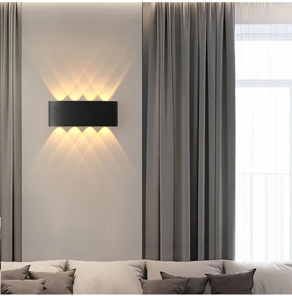LED Wall Lamp Outdoor Waterproof IP65 Garden Lighting A85-265V Interior Wall Light Indoor For Bedroom Stairs Fixture Wall Lamps