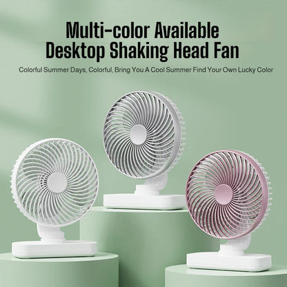 New oscillating electric fan 360-degree oscillation wireless charging air circulator fan multi-speed adjustable minimalist style