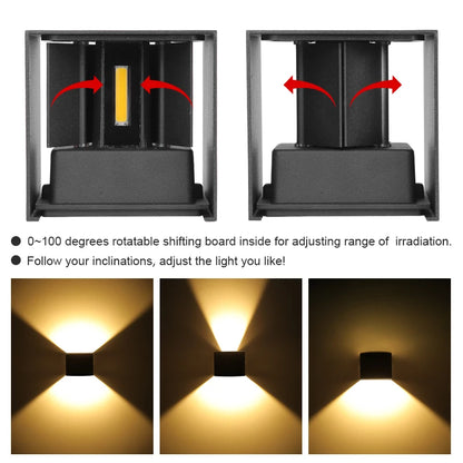 LED Wall Lamp Outdoor Waterproof IP65 Garden Lighting A85-265V Interior Wall Light Indoor For Bedroom Stairs Fixture Wall Lamps