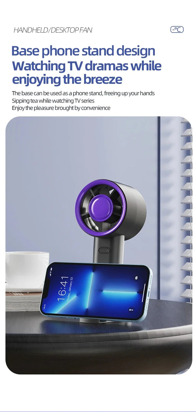 2026 Small Wind Cannon Turbine Outdoor Fan Portable USB Fast Charging Mini Handheld Fan Mute Highspeed Fan For Travel Outdoor