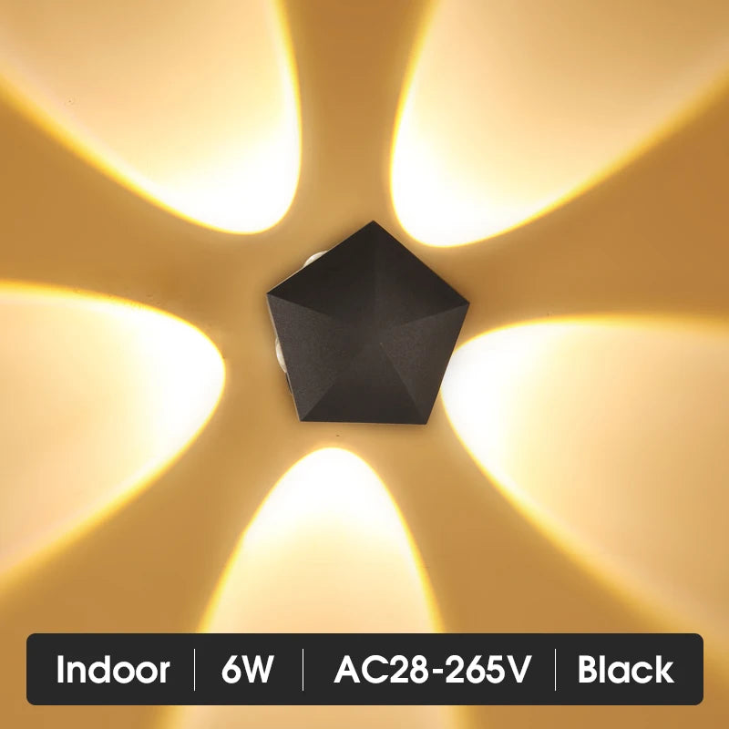 LED Wall Lamp Outdoor Waterproof IP65 Garden Lighting A85-265V Interior Wall Light Indoor For Bedroom Stairs Fixture Wall Lamps