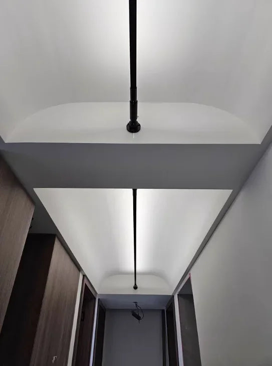 Modern Skyline Wall Lamp Black and White Linear Background LED Bar with Living Room Home Decorative Bathroom Light