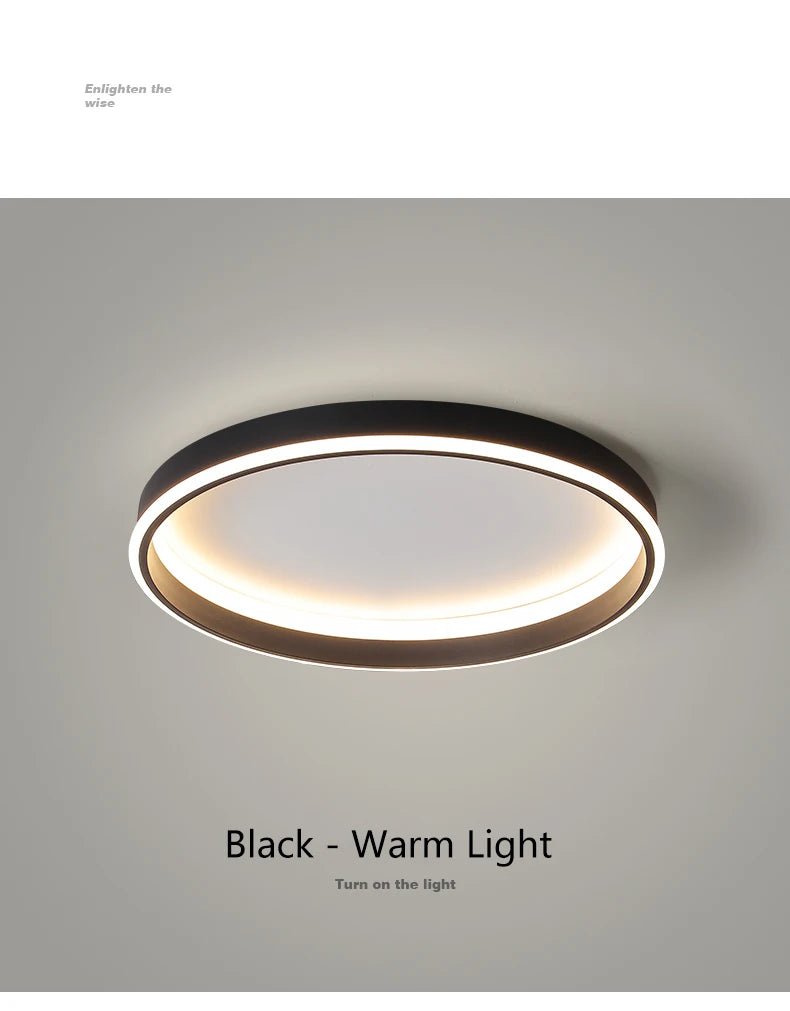 Simple Round Bedroom Led Ceiling Lights Modern Home Decor Lampen Nordic Living Room Lamp Lighting Minimalist Ins Room Study Lamp