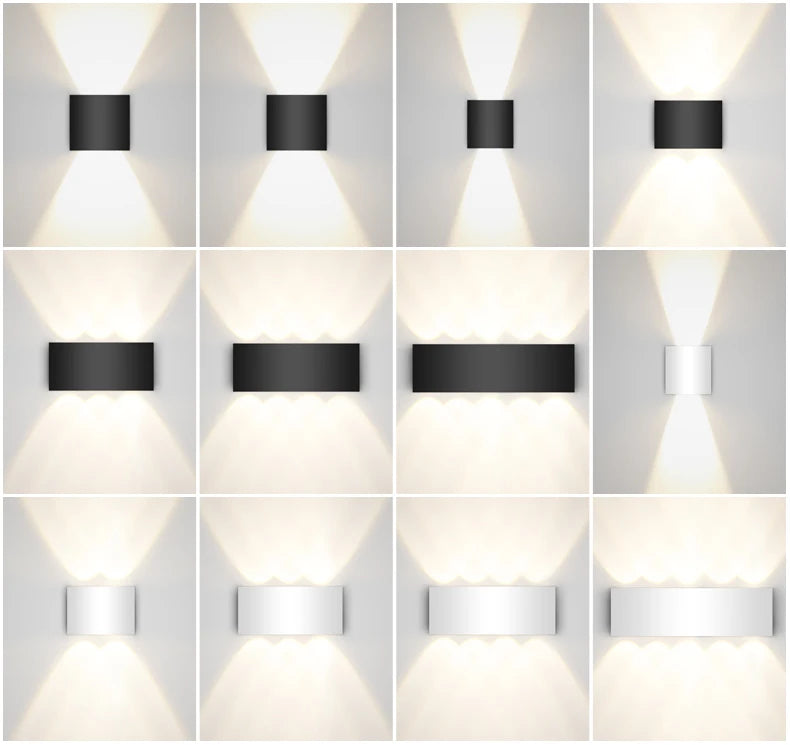 LED Wall Lamp Outdoor Waterproof IP65 Garden Lighting A85-265V Interior Wall Light Indoor For Bedroom Stairs Fixture Wall Lamps