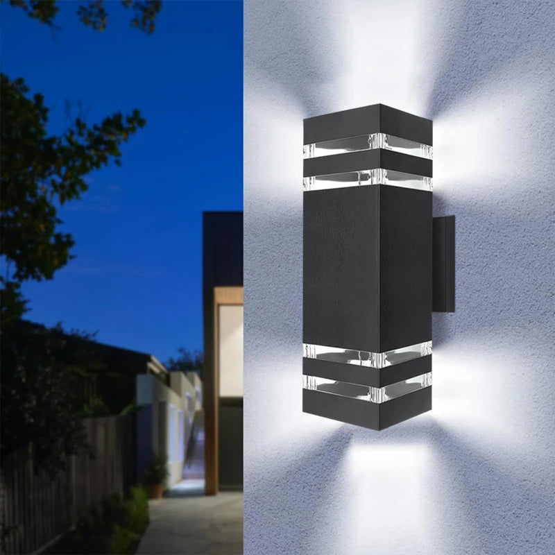 LED Wall Light Outdoor IP65 Waterproof Wall Light E27 Bulb Up Down Lighting for Garden Porch Stair Corridor Entrance Decoration