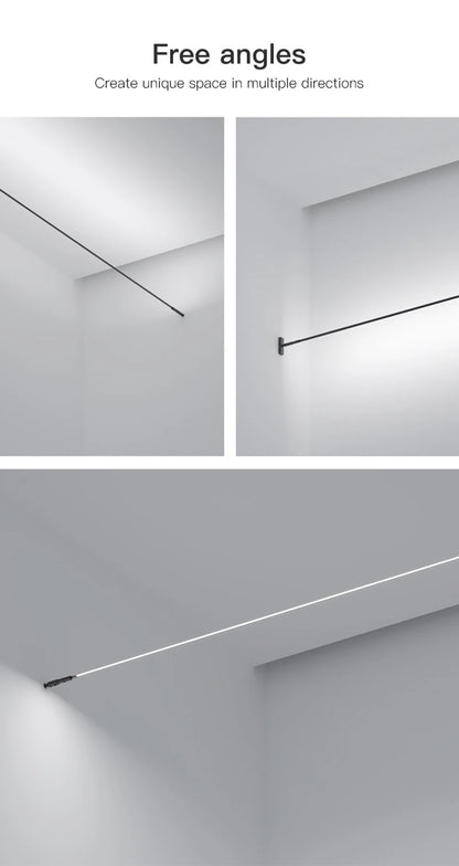 Steel Skyline Lights Modern Minimalist Linear Hallway Ceiling Lamp White Black Living Room Gallery Bedroom Ceiling Pendant Light