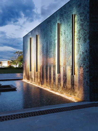 Modern Outdoor Waterproof LED Wall Lamp IP65 Linear Strip Lighting for Porch Garden Garage Staircase Bedroom Home Decoration