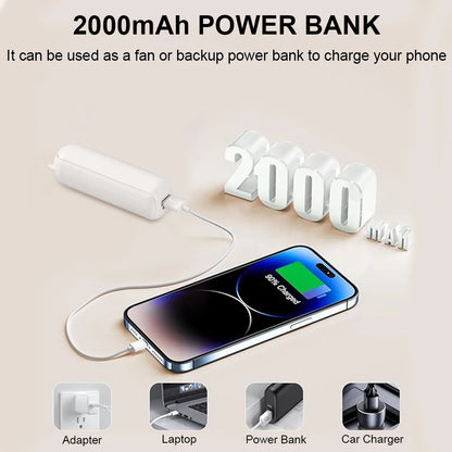 Mini Hand Fan Portable Pocket Fan USB Rechargerable Handheld Fan  Outdoor Small Personal Hand Fan For Travel Mini Desk Fan