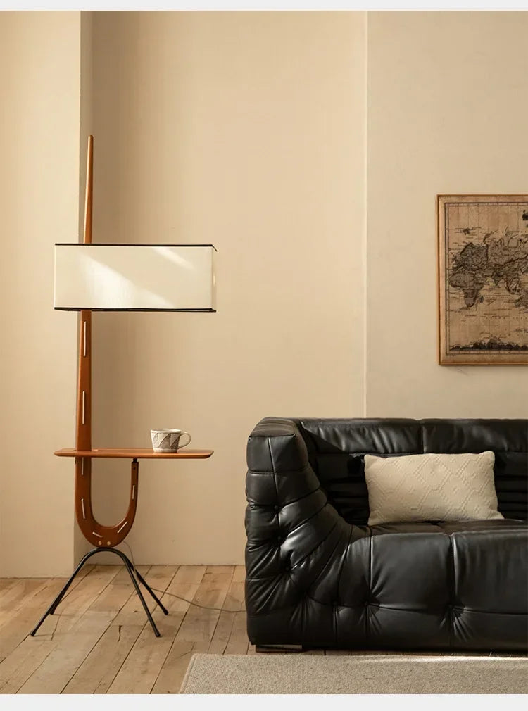 Nordic ARC Floor Lamp Retro Wooden Standing Lamp For Homestay Living Room Sofa Side Study Bedroom Bedside Reading Stand Lighting