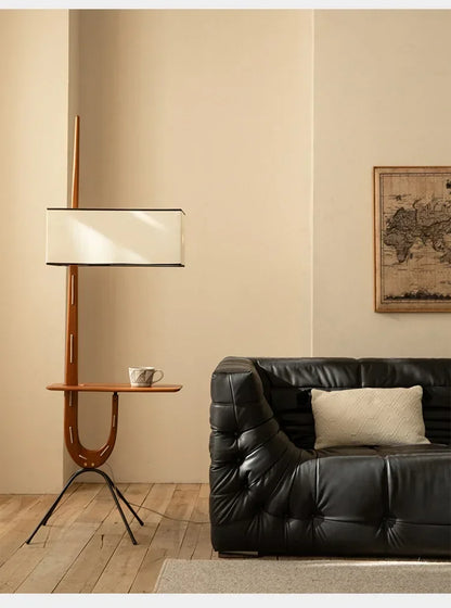 Nordic ARC Floor Lamp Retro Wooden Standing Lamp For Homestay Living Room Sofa Side Study Bedroom Bedside Reading Stand Lighting