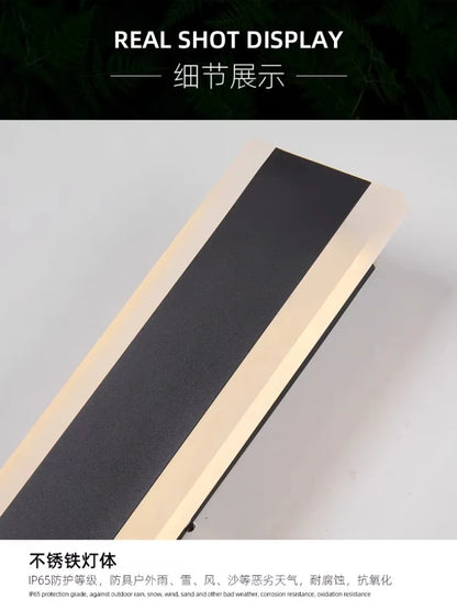 Outdoor Wall Lamps Waterproof Line Minimalist wall Lights Long Strip IP65 Garden park Decoration Villa Background Wall Lights