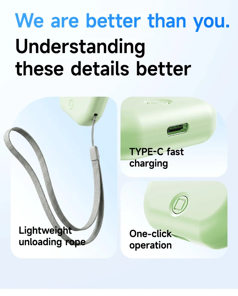 Portable Handheld Small Fan 5-speed Wind 1200mah Battery Capacity Mini USB Rechargeable Handheld Fan Suitable Outdoor