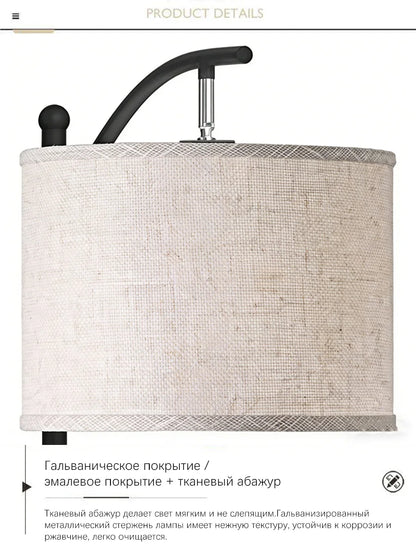 Modern Nordic Fabric Floor Lamp LED Standing Lamp for Living Room Bedroom Study Dining Room Hotel Villa Home Decor Bedside Lamp
