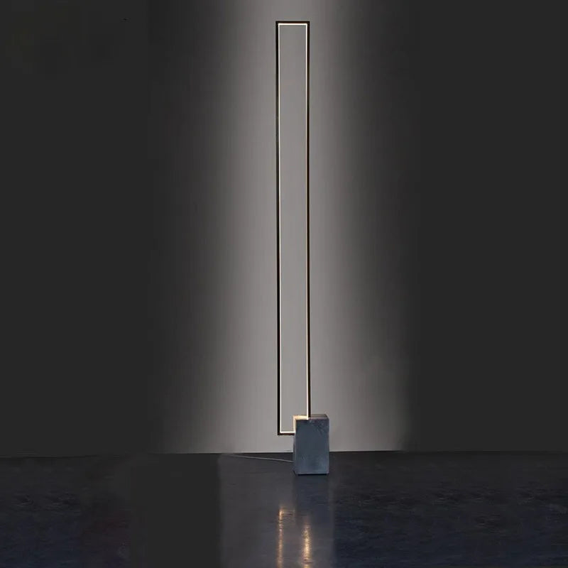 Nordic Simple Living Room Floor Lamp Modern Led Vertical Square Floor Light Bedroom Dimmable Indoor Lighting 2024 Led Luminairas