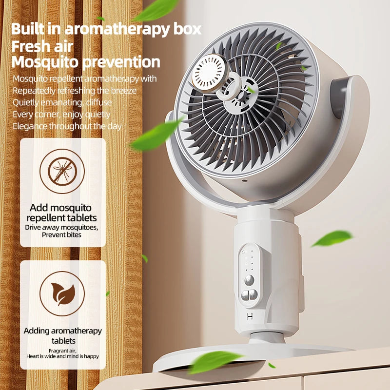 Electric fan Air turbine circulation fan Floor fan Adjustable height shaking head five-speed adjustment silent fan
