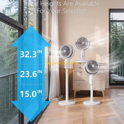 M7DF Rechargeable Oscillating Desk Fan 180degrees Air Circulation Adjustable Height