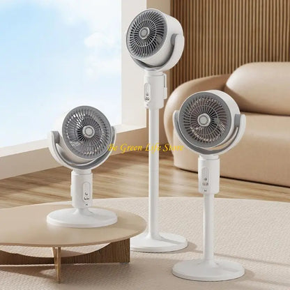 M7DF Rechargeable Oscillating Desk Fan 180degrees Air Circulation Adjustable Height