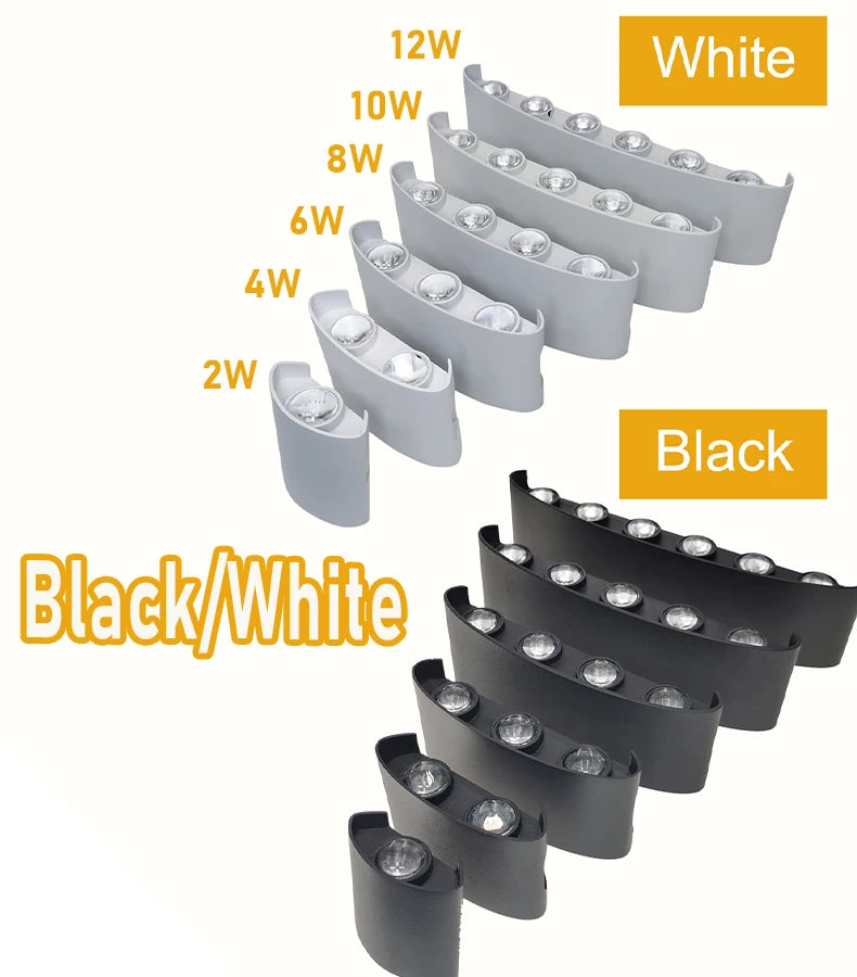 LED Wall Lamp Outdoor Waterproof IP65 Garden Lighting A85-265V Interior Wall Light Indoor For Bedroom Stairs Fixture Wall Lamps