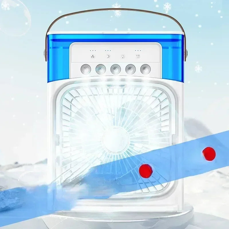 New Fan AIr Conditioner Household Mini Air Cooler LED Night Light Portable Humidifier Air Adjustment Fan Office Home Fan