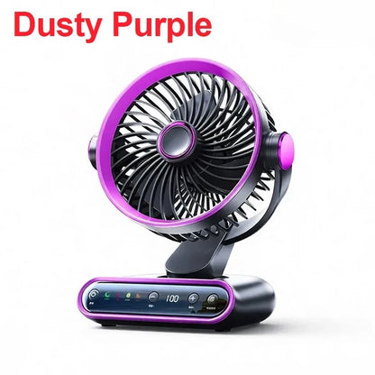 Air Circulation Fan Desktop Portable Rechargeable Fan AI Smart 100 Speed Stepless Quiet Brushless Motor Type-C Baby Sleep Wind