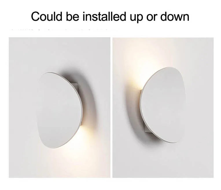Modern Simple Outdoor Waterproof LED Wall Washer Stair Aisle Bedroom Sofaside Creative Artistic Atmosphere Round Wall Lamp