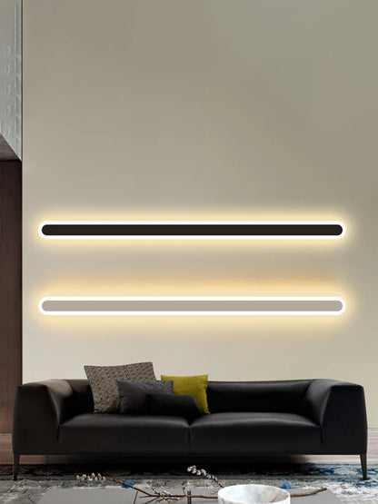Modern Outdoor Long Strip LED Wall Lamp Waterproof IP65 Stair Wall Fitting Villa Living Room Corridor Lamp Courtyard Garden Lamp