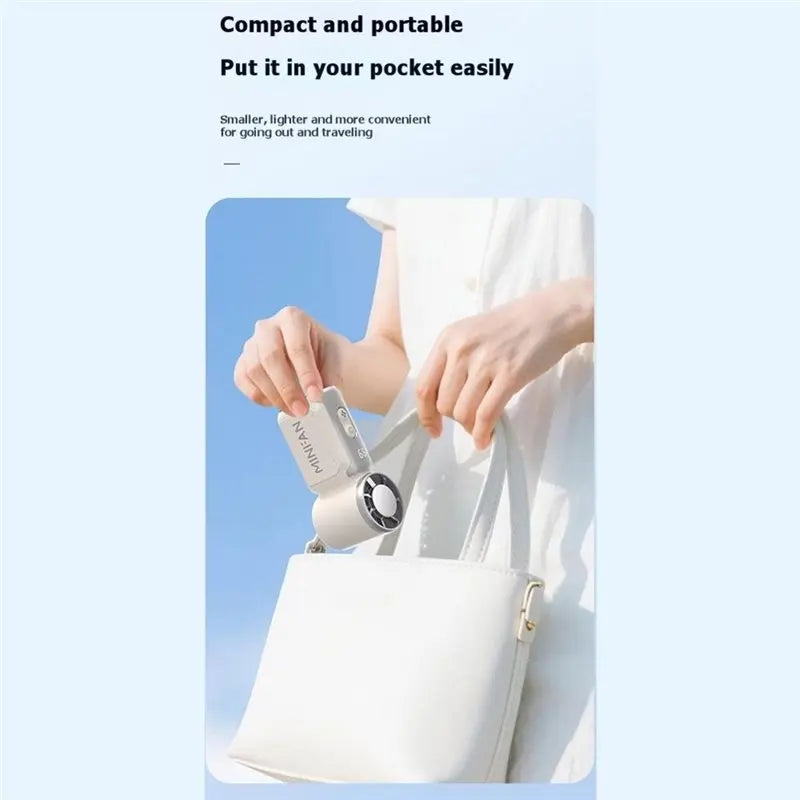 TFORU-Mini Handheld Fan Portable Handheld Small Fan USB Charging Portable Pocket Fan For Outdoor Travel Travel Accessories