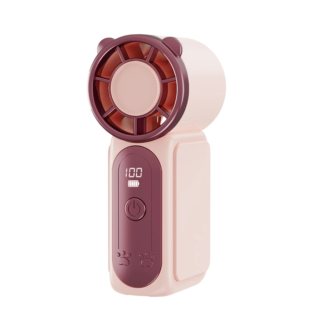 Mini Handheld Fan 100-Speed Adjustment Portable Mini Hand Fan Outdoor USB Rechargerable High-Speed Small Pocket Fan Air Cooler